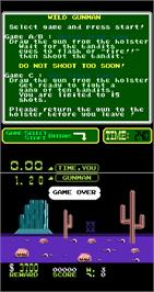 Game Over Screen for Wild Gunman.