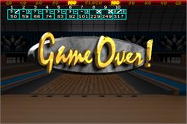 Game Over Screen for World Class Bowling Deluxe.