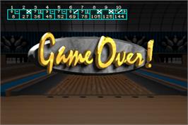 Game Over Screen for World Class Bowling Tournament.