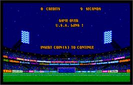Game Over Screen for World Trophy Soccer.