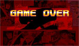 Game Over Screen for X-Men Vs. Street Fighter.
