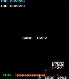 Game Over Screen for Zaxxon.