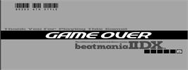 Game Over Screen for beatmania IIDX 6th style.