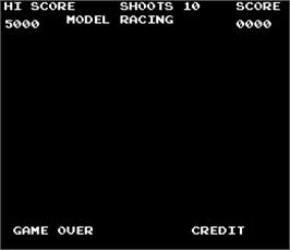 Game Over Screen for unknown Model Racing gun game.