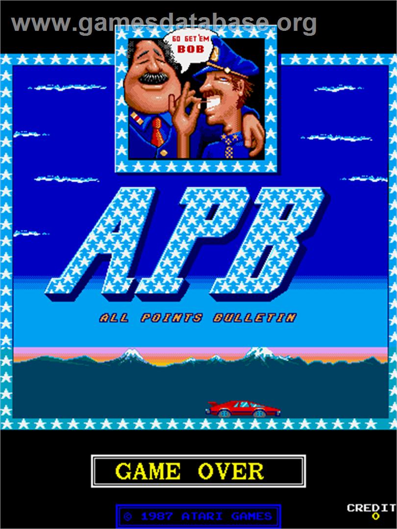APB - All Points Bulletin - Arcade - Artwork - Game Over Screen