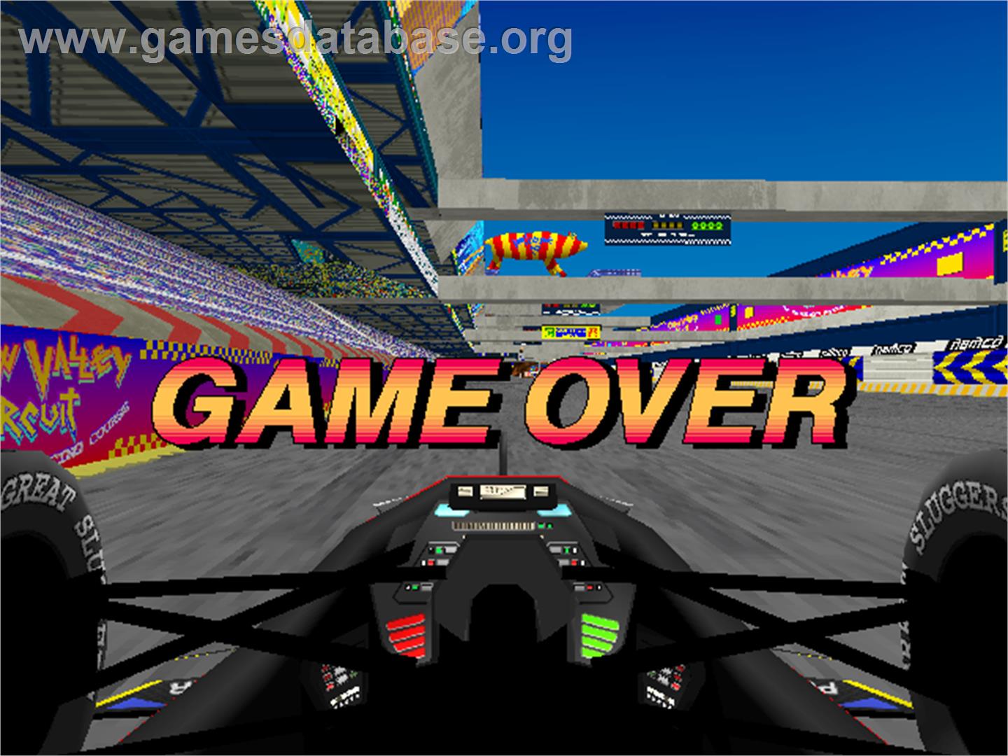 Ace Driver: Victory Lap - Arcade - Artwork - Game Over Screen
