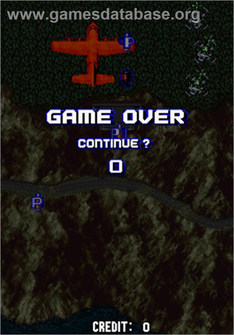Aero Fighters - Arcade - Artwork - Game Over Screen
