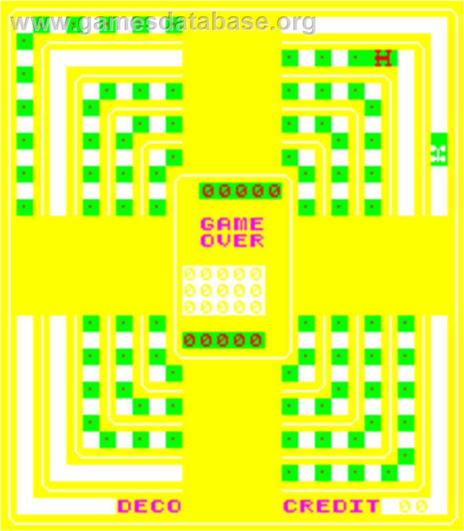 Alpha Fighter / Head On - Arcade - Artwork - Game Over Screen