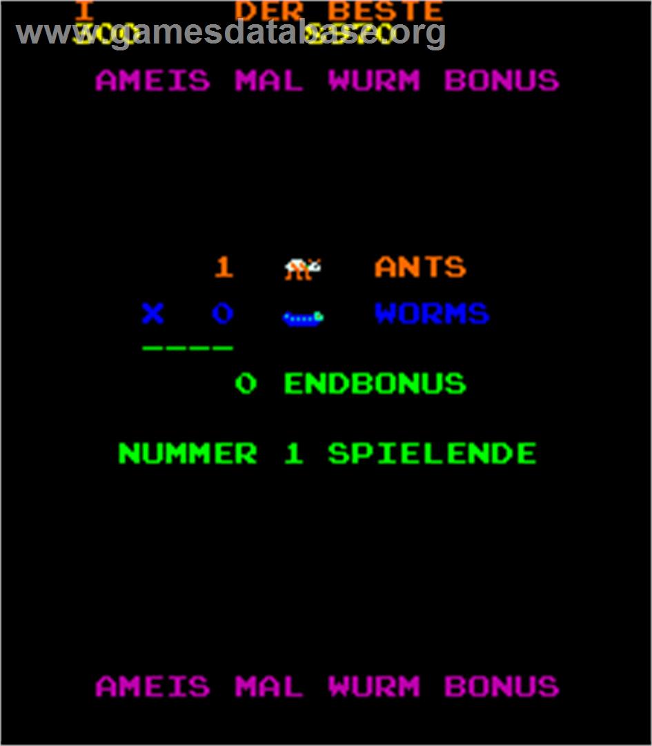 Ameisenbaer - Arcade - Artwork - Game Over Screen