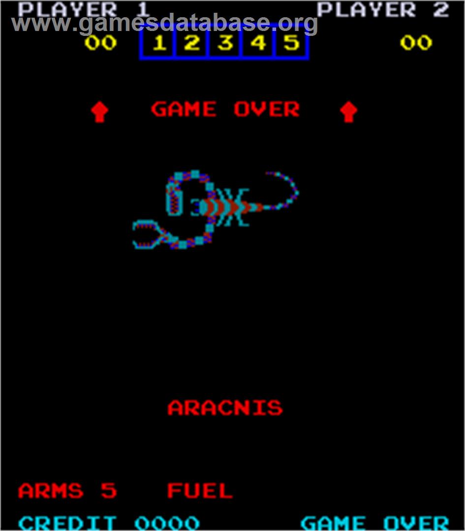 Aracnis - Arcade - Artwork - Game Over Screen