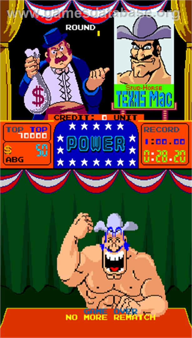 Arm Wrestling - Arcade - Artwork - Game Over Screen