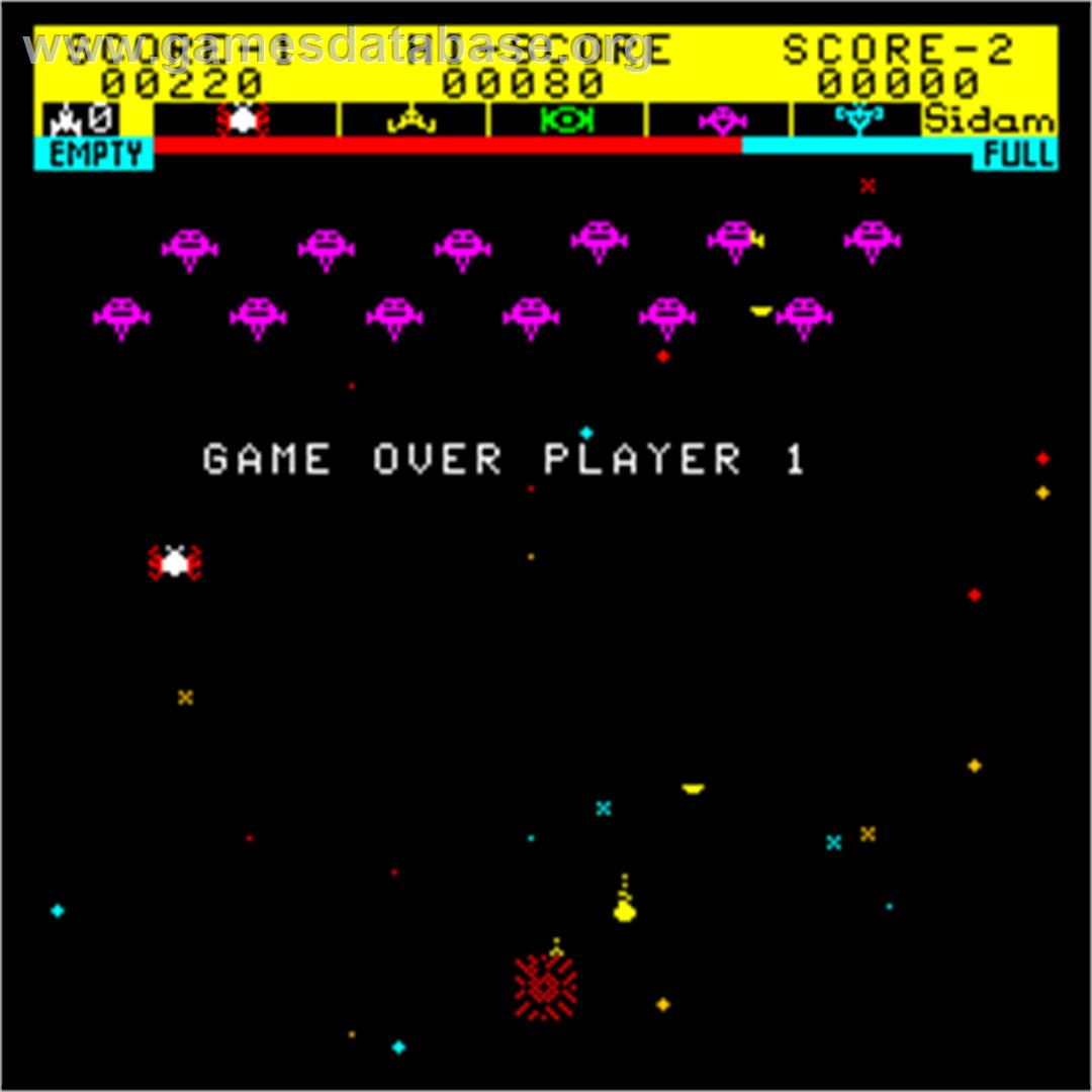 Astro Battle - Arcade - Artwork - Game Over Screen
