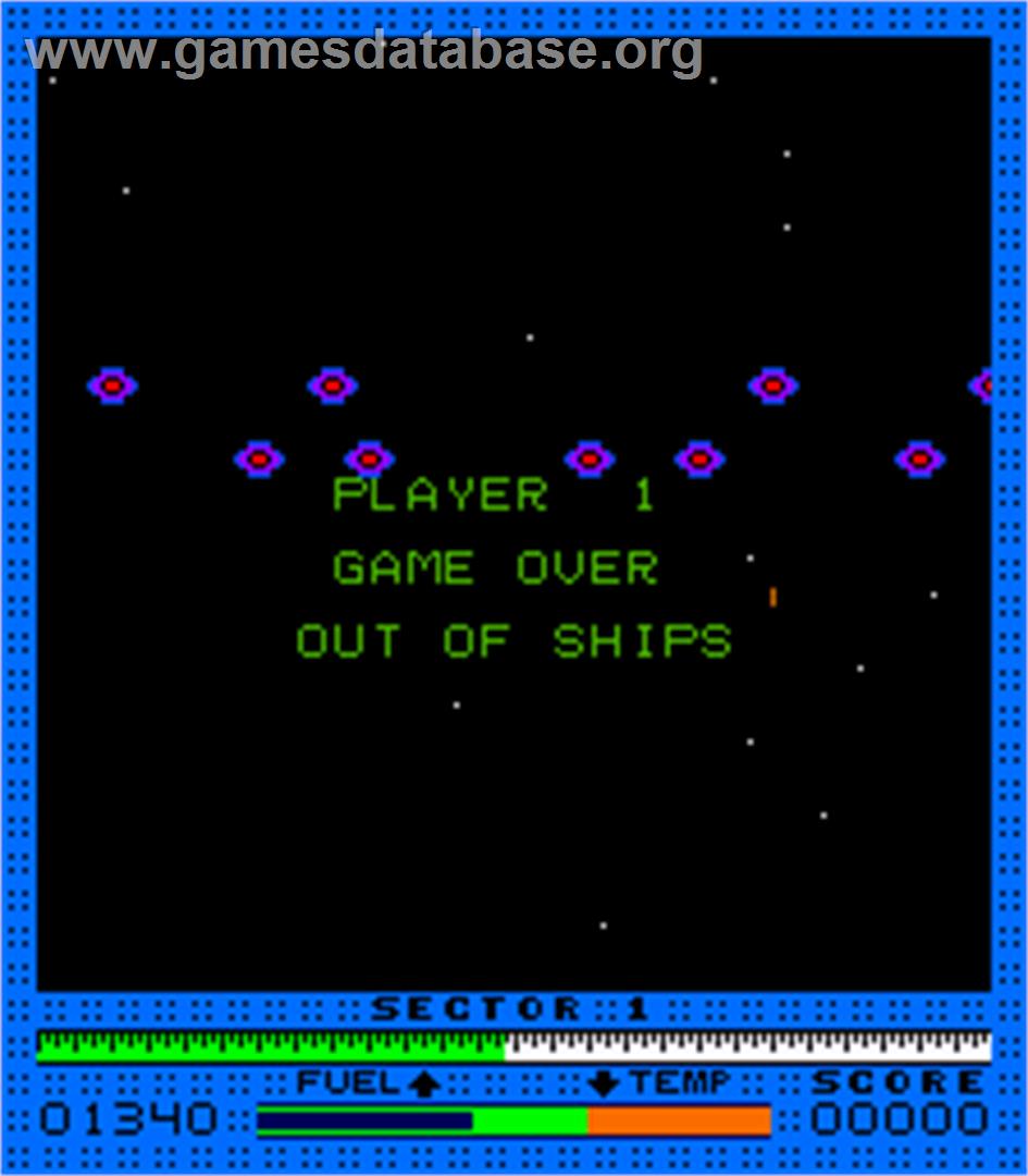 Astro Blaster - Arcade - Artwork - Game Over Screen