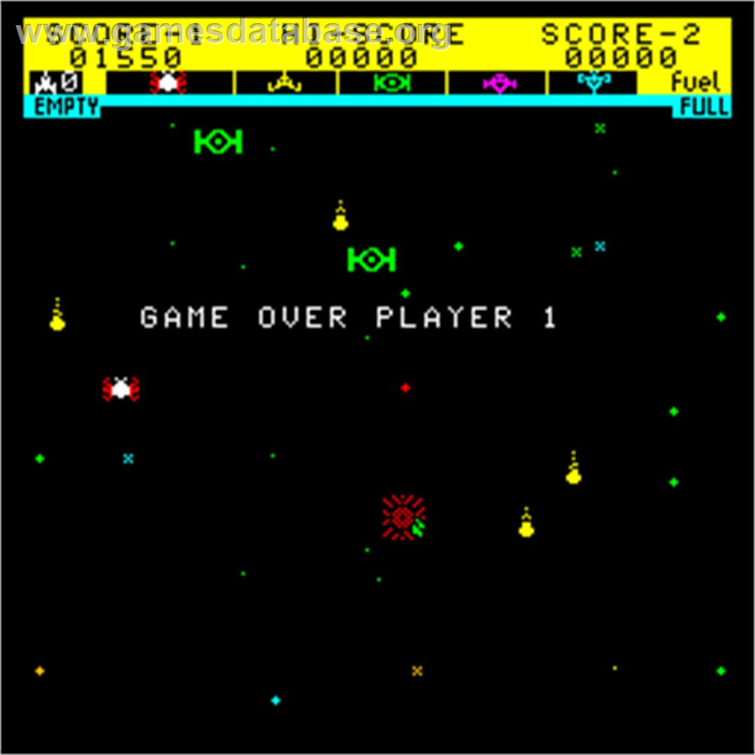 Astro Combat - Arcade - Artwork - Game Over Screen
