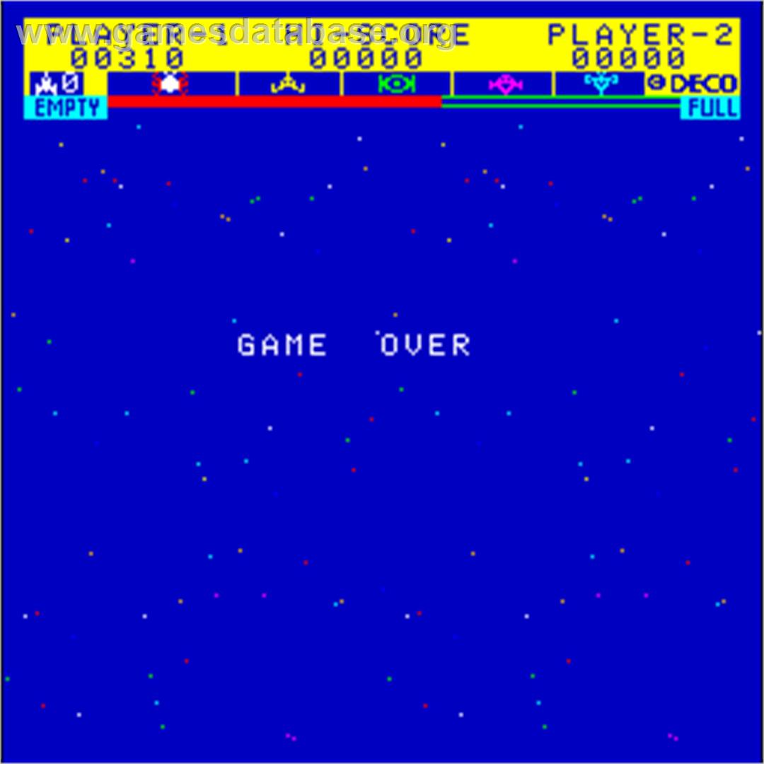 Astro Fighter - Arcade - Artwork - Game Over Screen