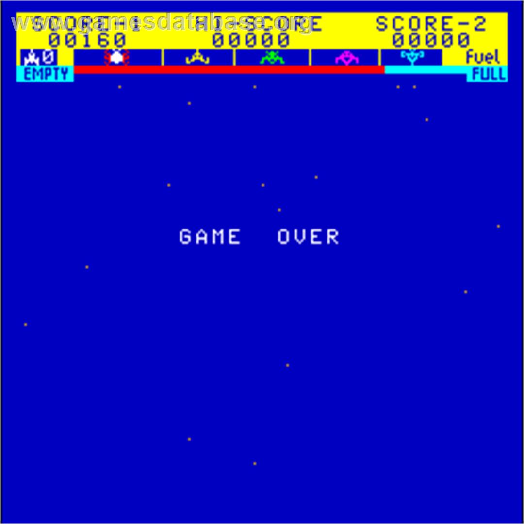 Astro Fire - Arcade - Artwork - Game Over Screen