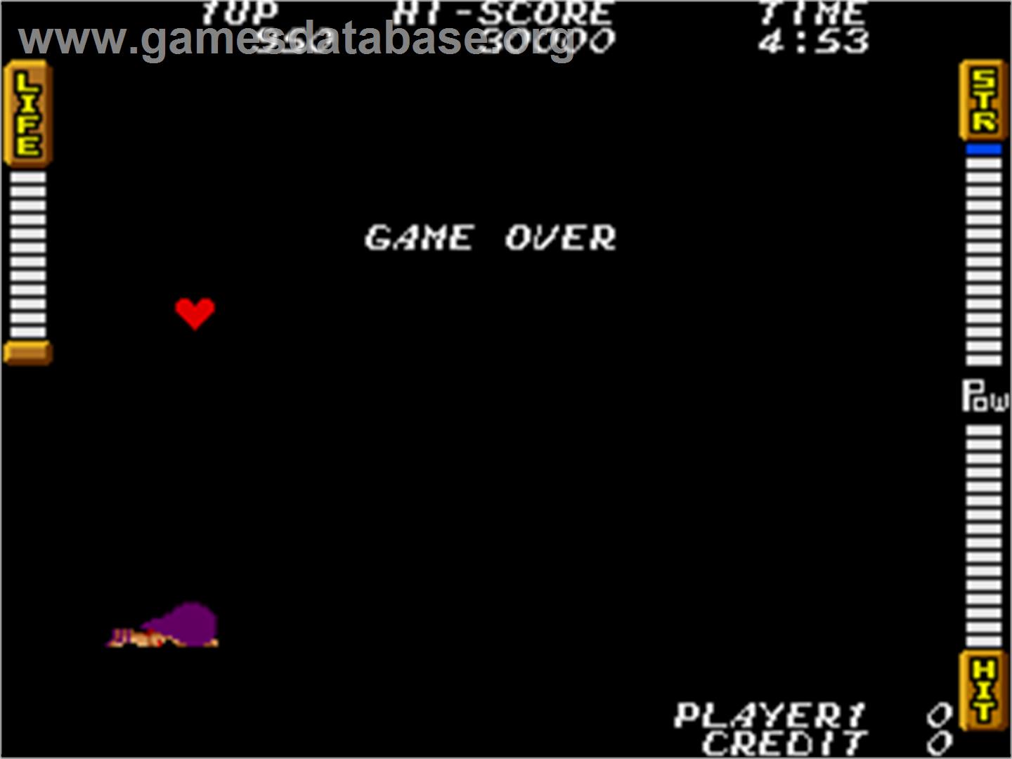 Athena - Arcade - Artwork - Game Over Screen