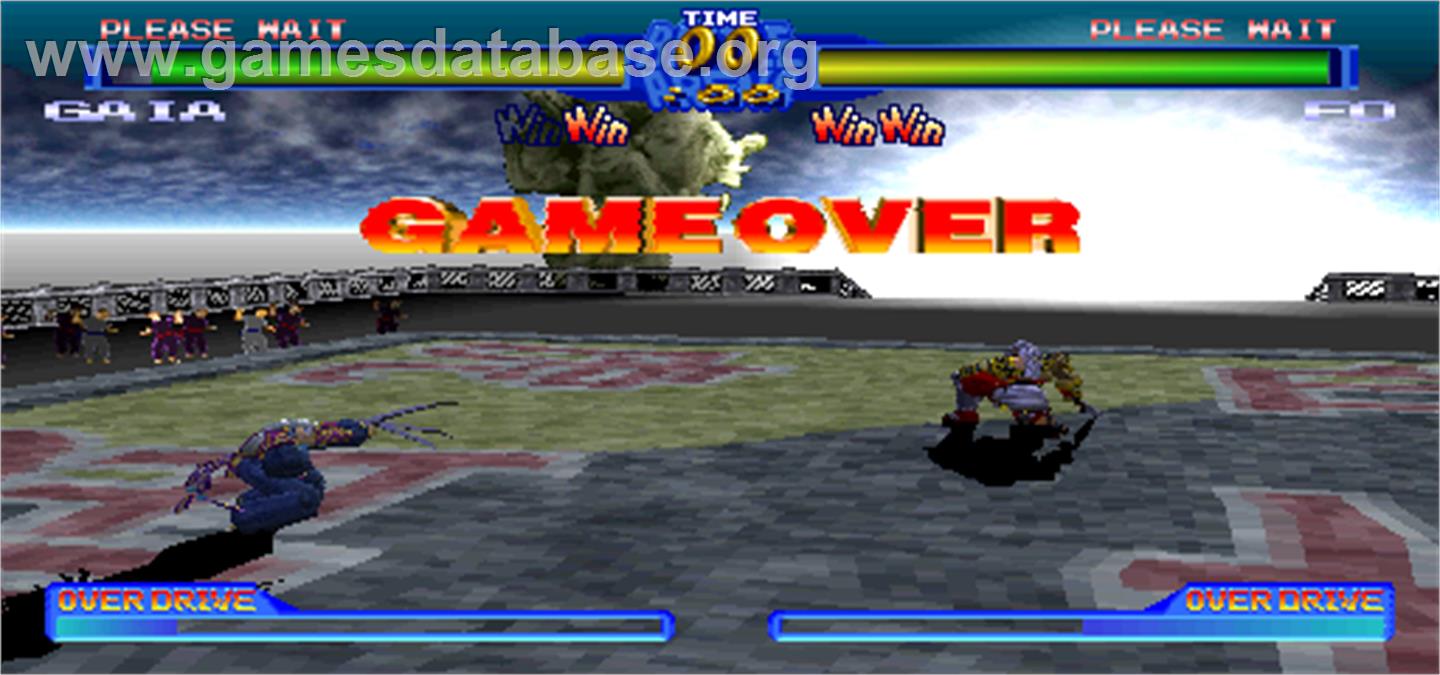 Battle Arena Toshinden 2 - Arcade - Artwork - Game Over Screen