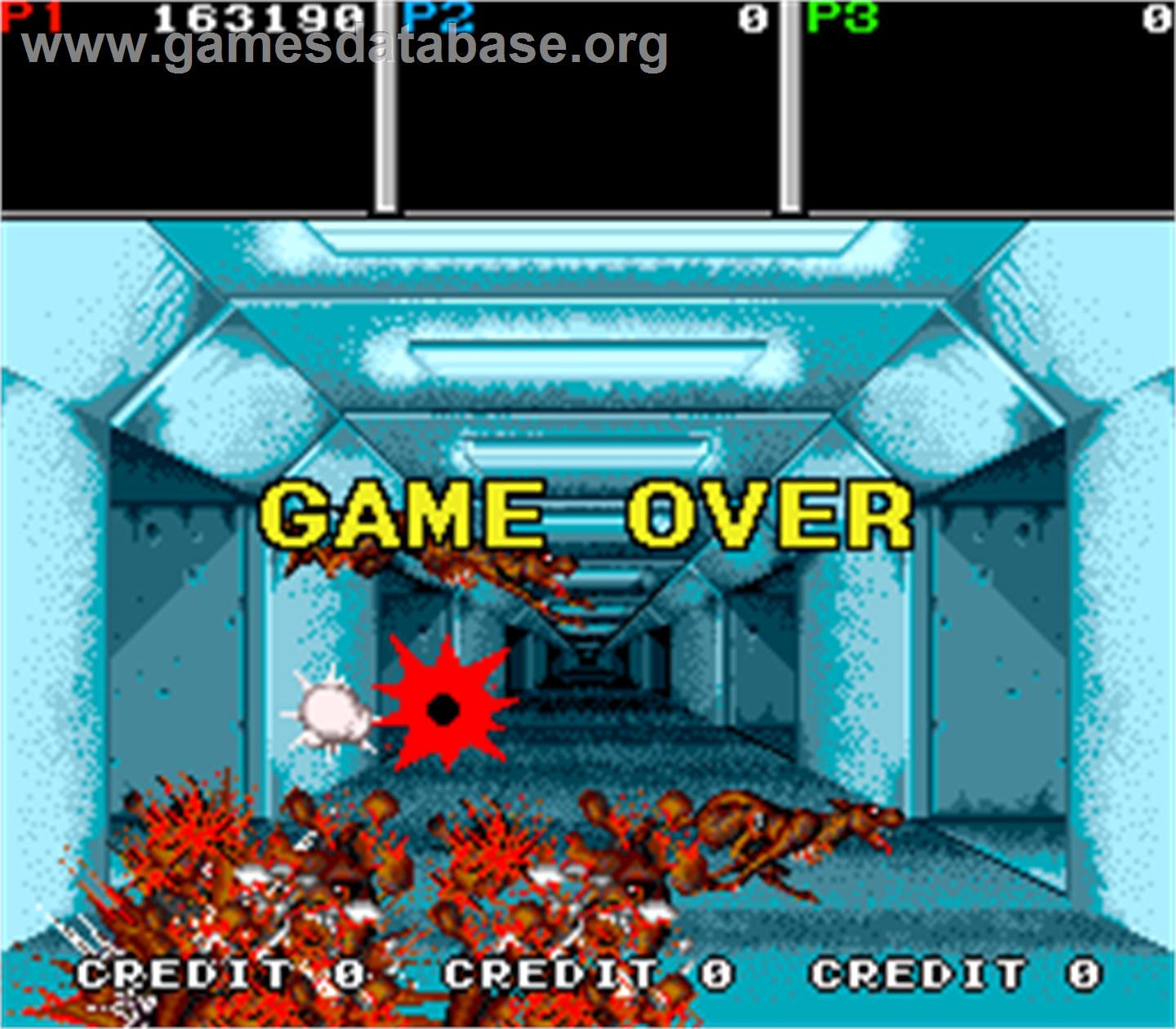 Beast Busters - Arcade - Artwork - Game Over Screen