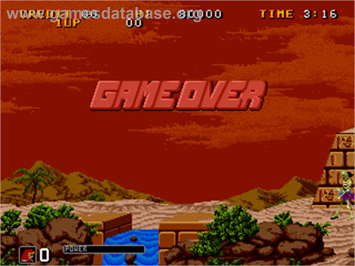 Big Karnak - Arcade - Artwork - Game Over Screen