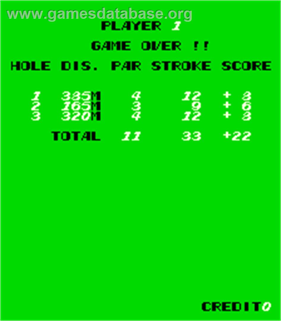 Birdie King 3 - Arcade - Artwork - Game Over Screen
