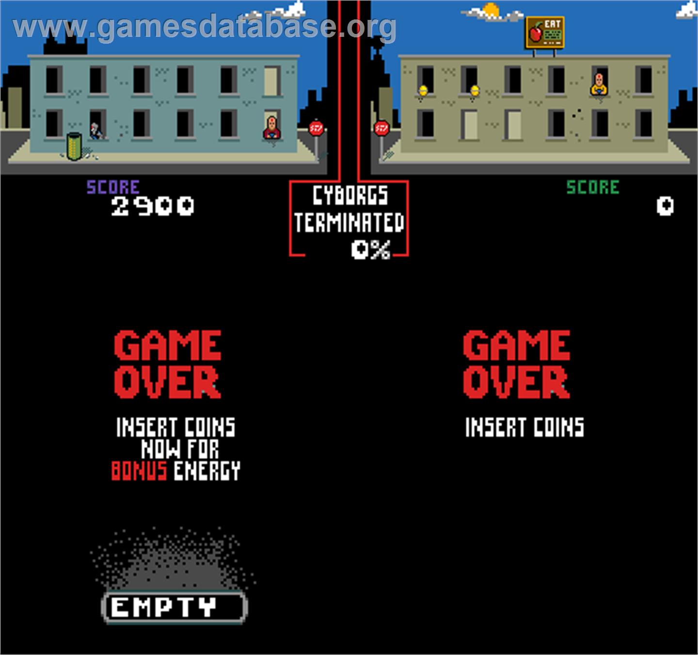 Blasted - Arcade - Artwork - Game Over Screen