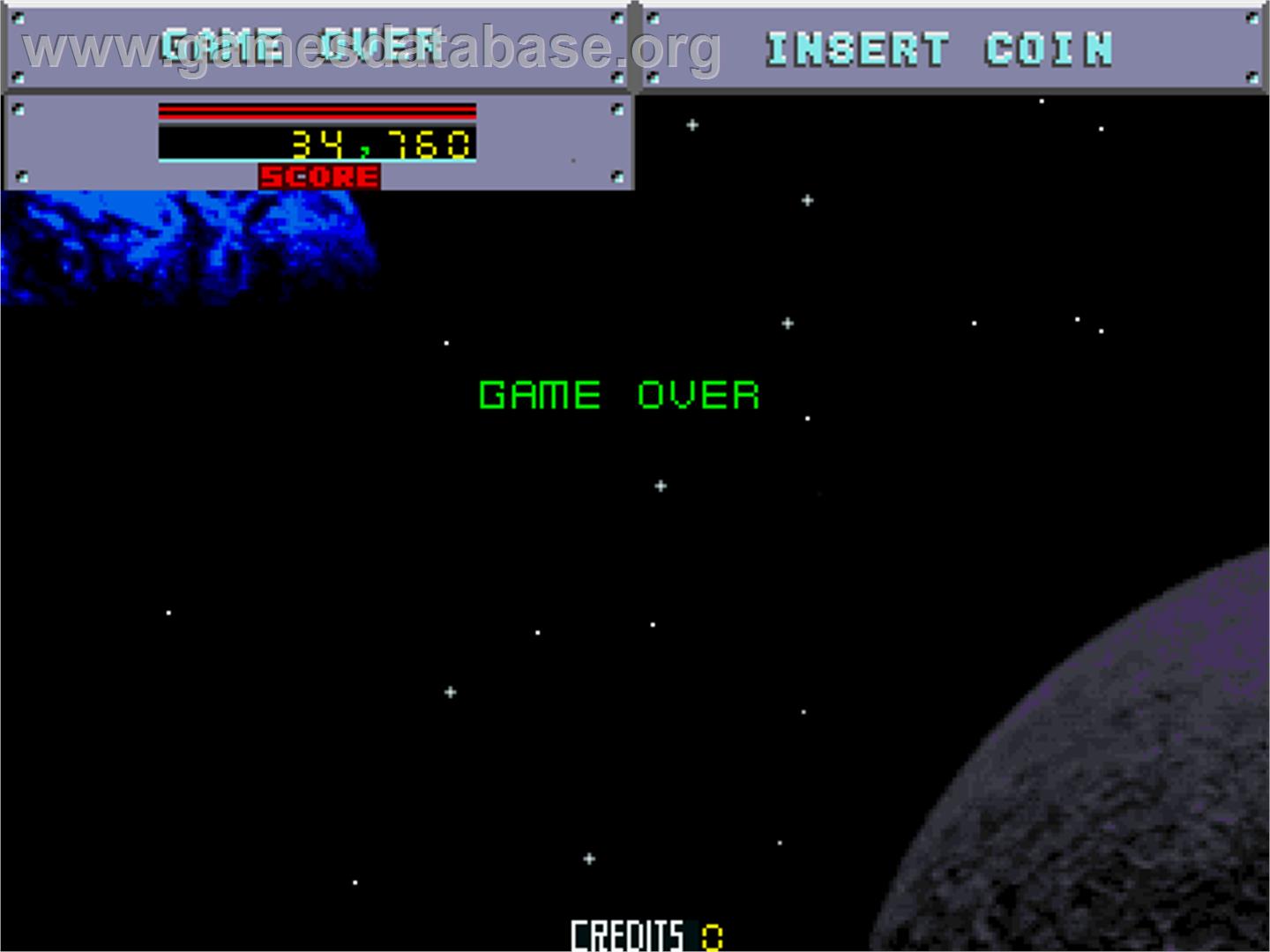 Blasteroids - Arcade - Artwork - Game Over Screen