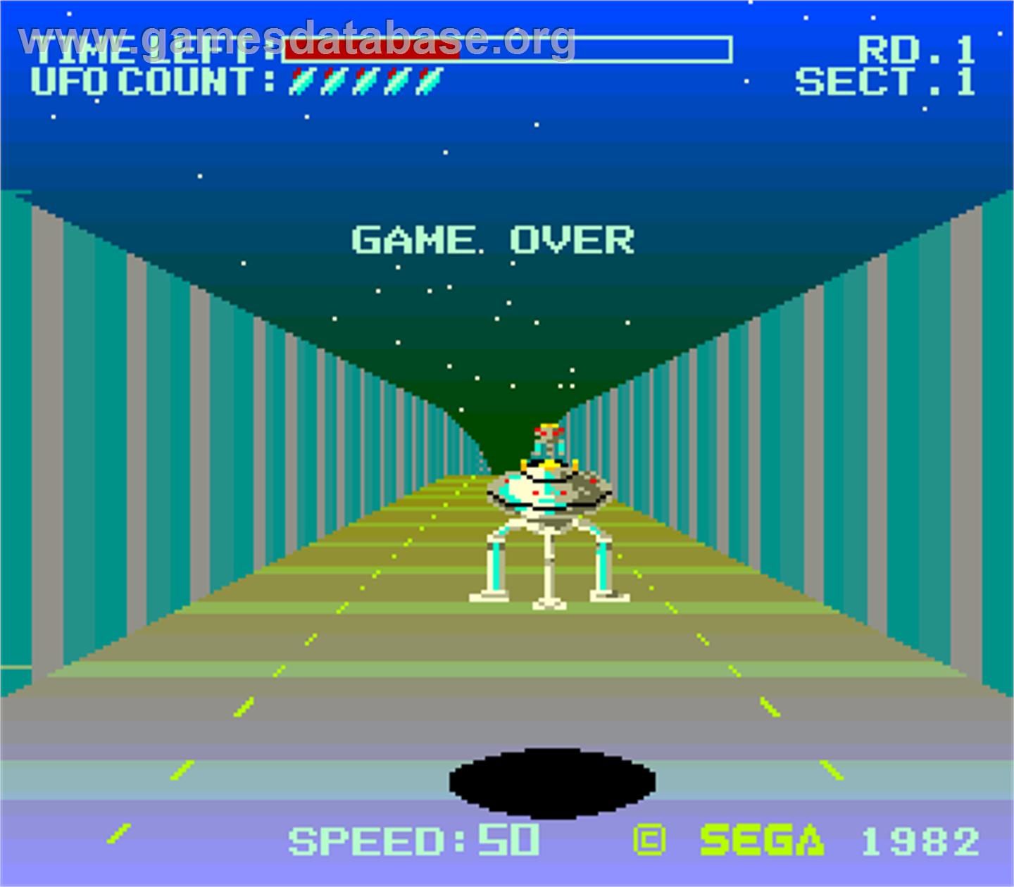 Buck Rogers: Planet of Zoom - Arcade - Artwork - Game Over Screen