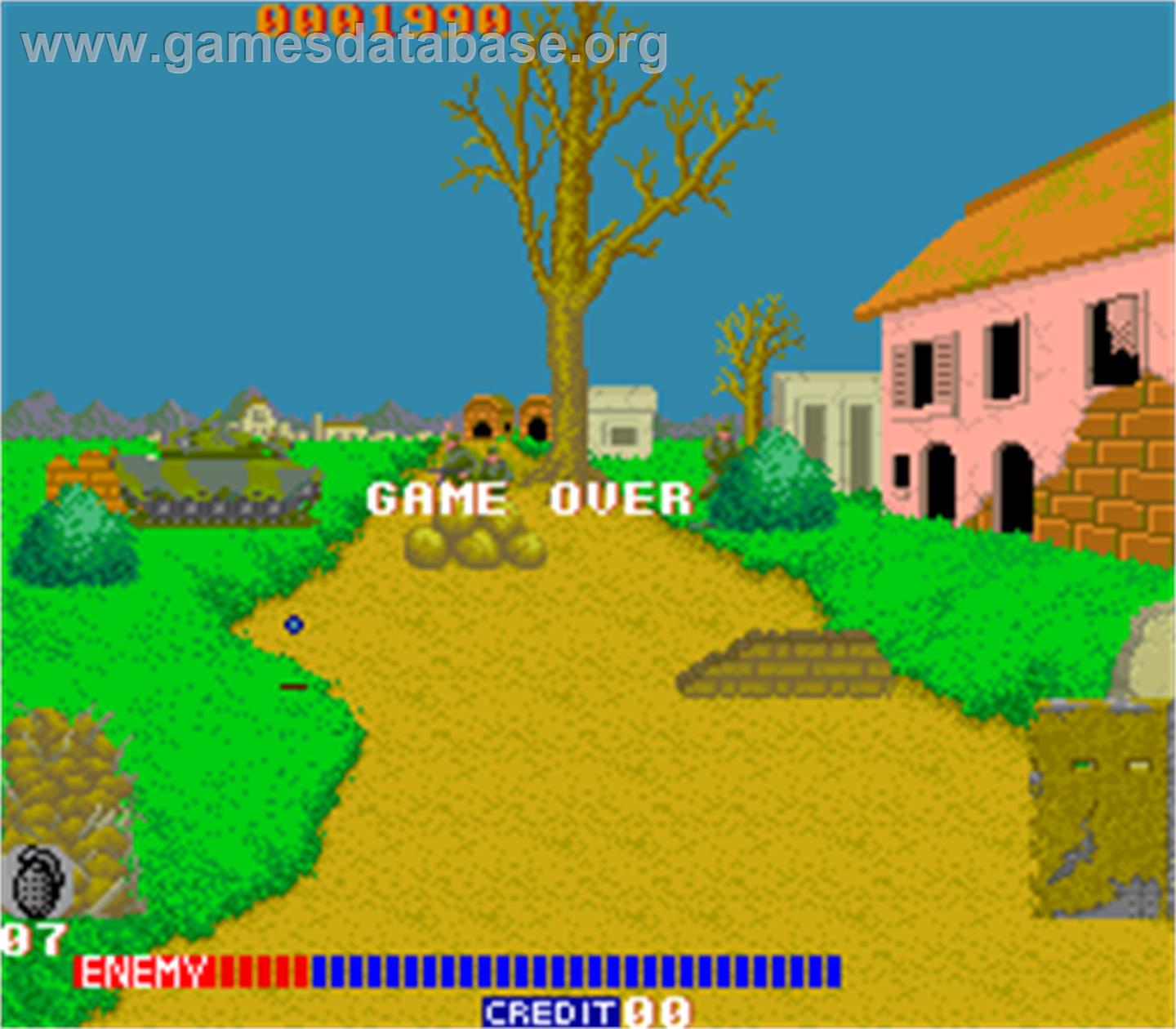 Cabal - Arcade - Artwork - Game Over Screen