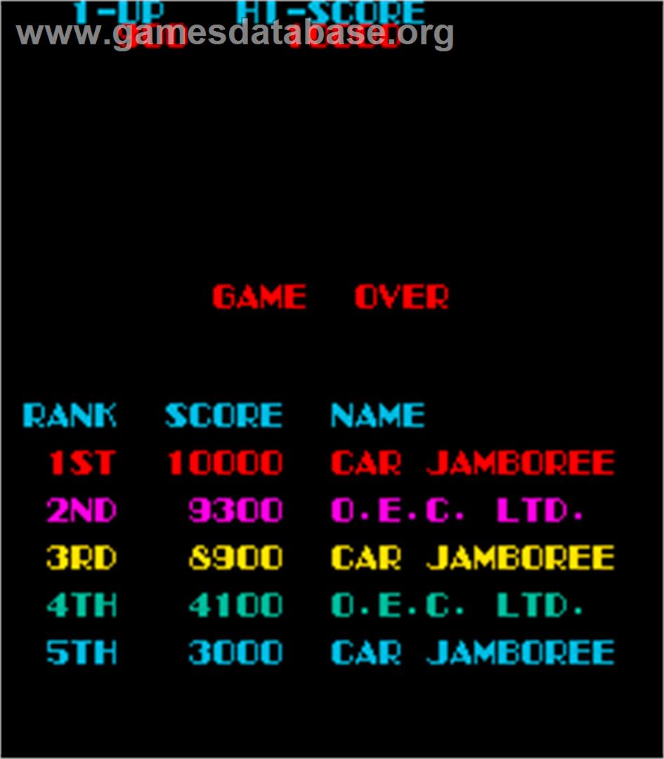 Car Jamboree - Arcade - Artwork - Game Over Screen