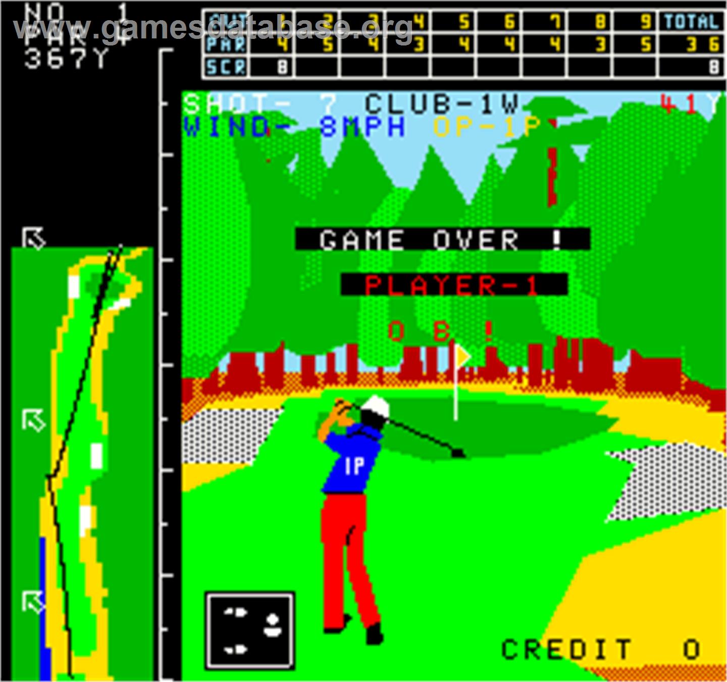 Champion Golf - Arcade - Artwork - Game Over Screen