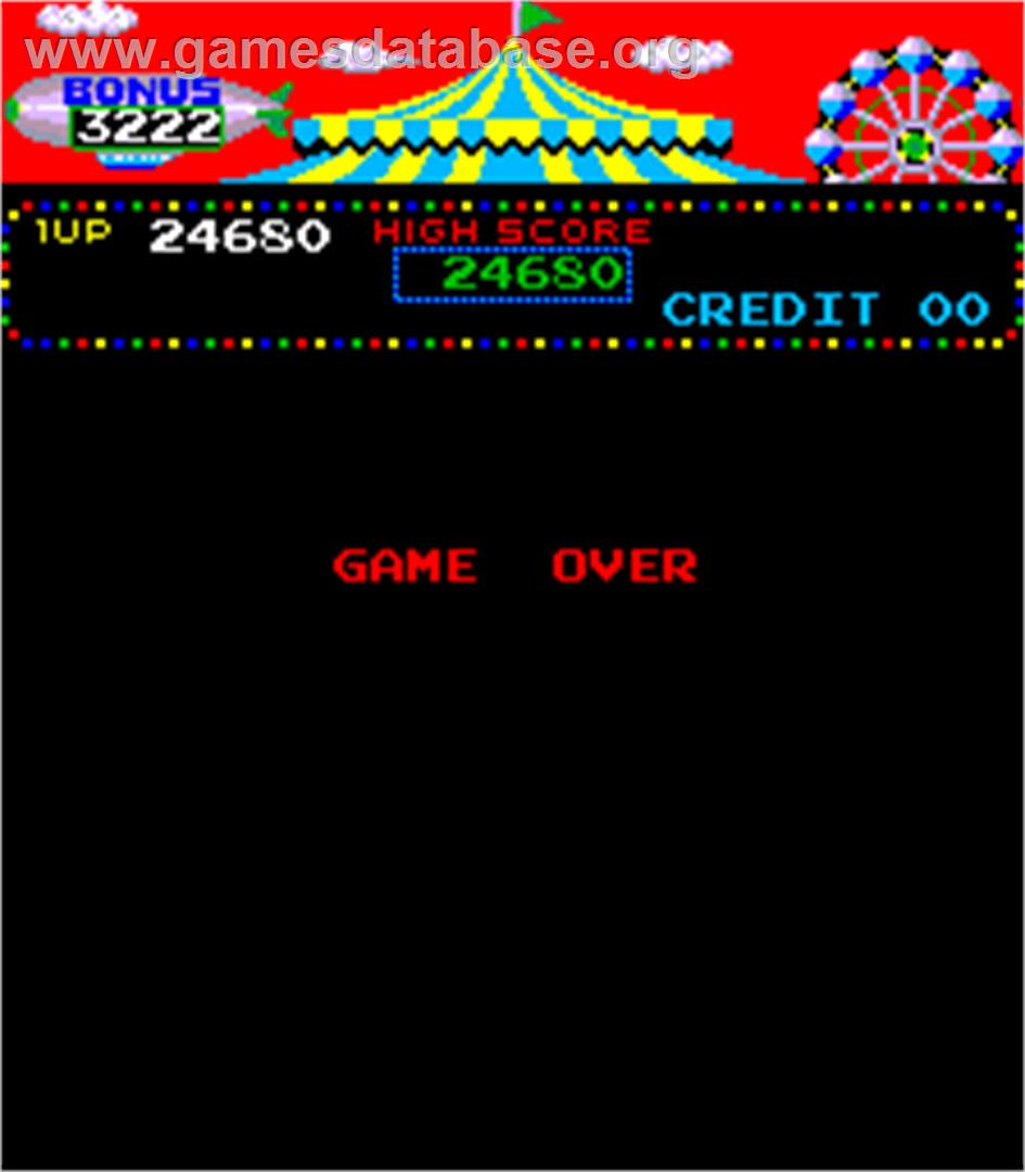 Circus Charlie - Arcade - Artwork - Game Over Screen