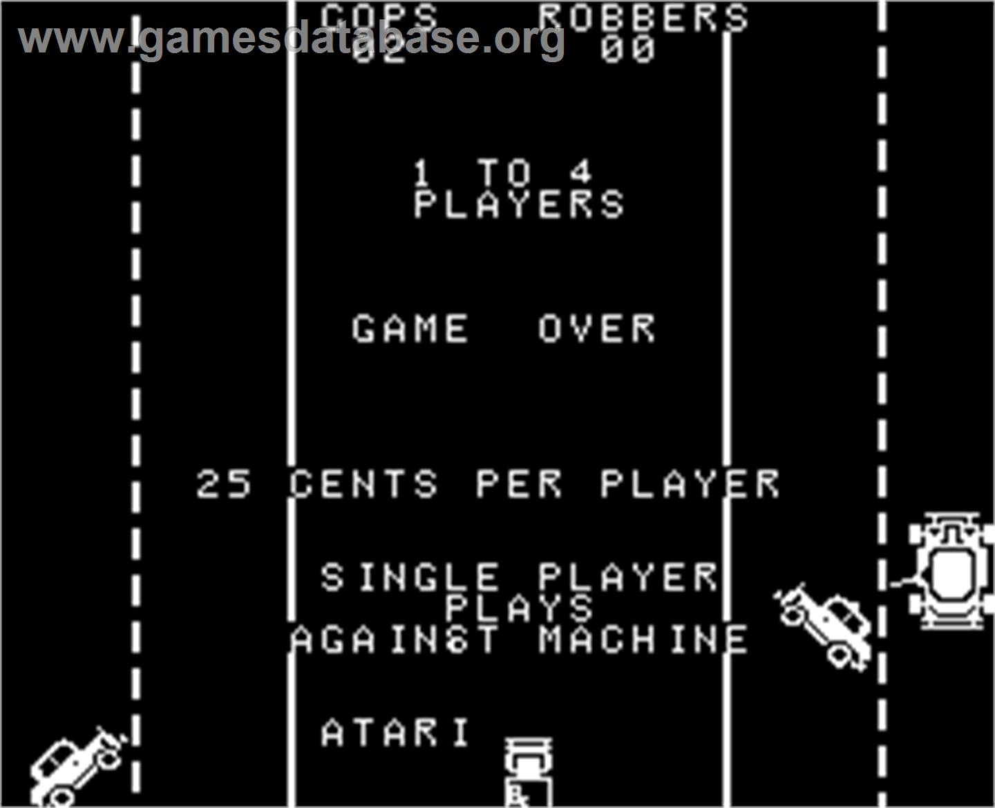 Cops'n Robbers - Arcade - Artwork - Game Over Screen