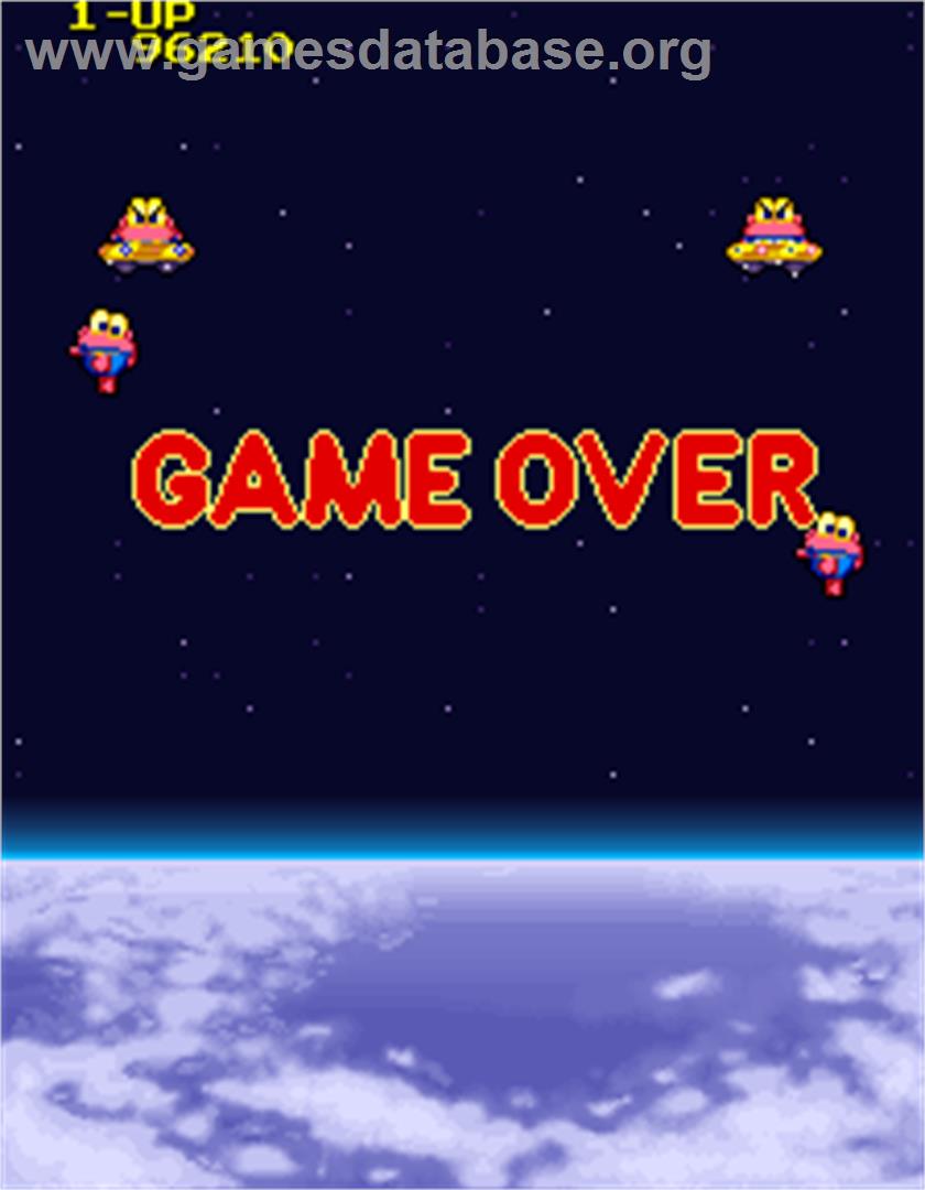 Cosmo Gang the Video - Arcade - Artwork - Game Over Screen