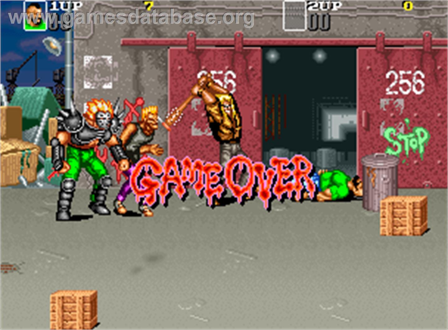 Crime Fighters 2 - Arcade - Artwork - Game Over Screen