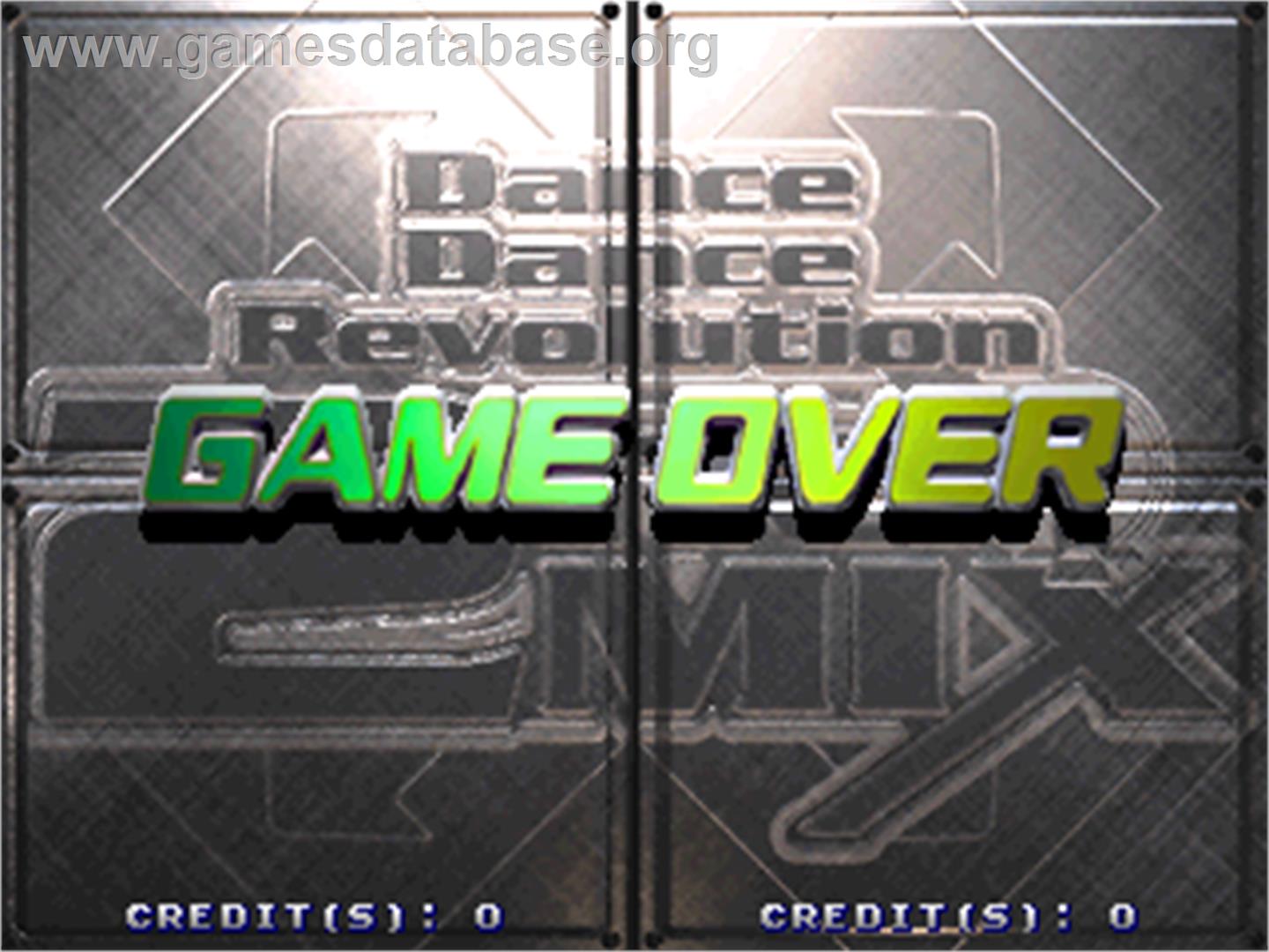 Dance Dance Revolution 2nd Mix - Arcade - Artwork - Game Over Screen