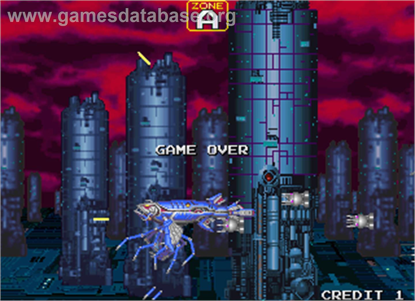 Darius Gaiden - Silver Hawk - Arcade - Artwork - Game Over Screen