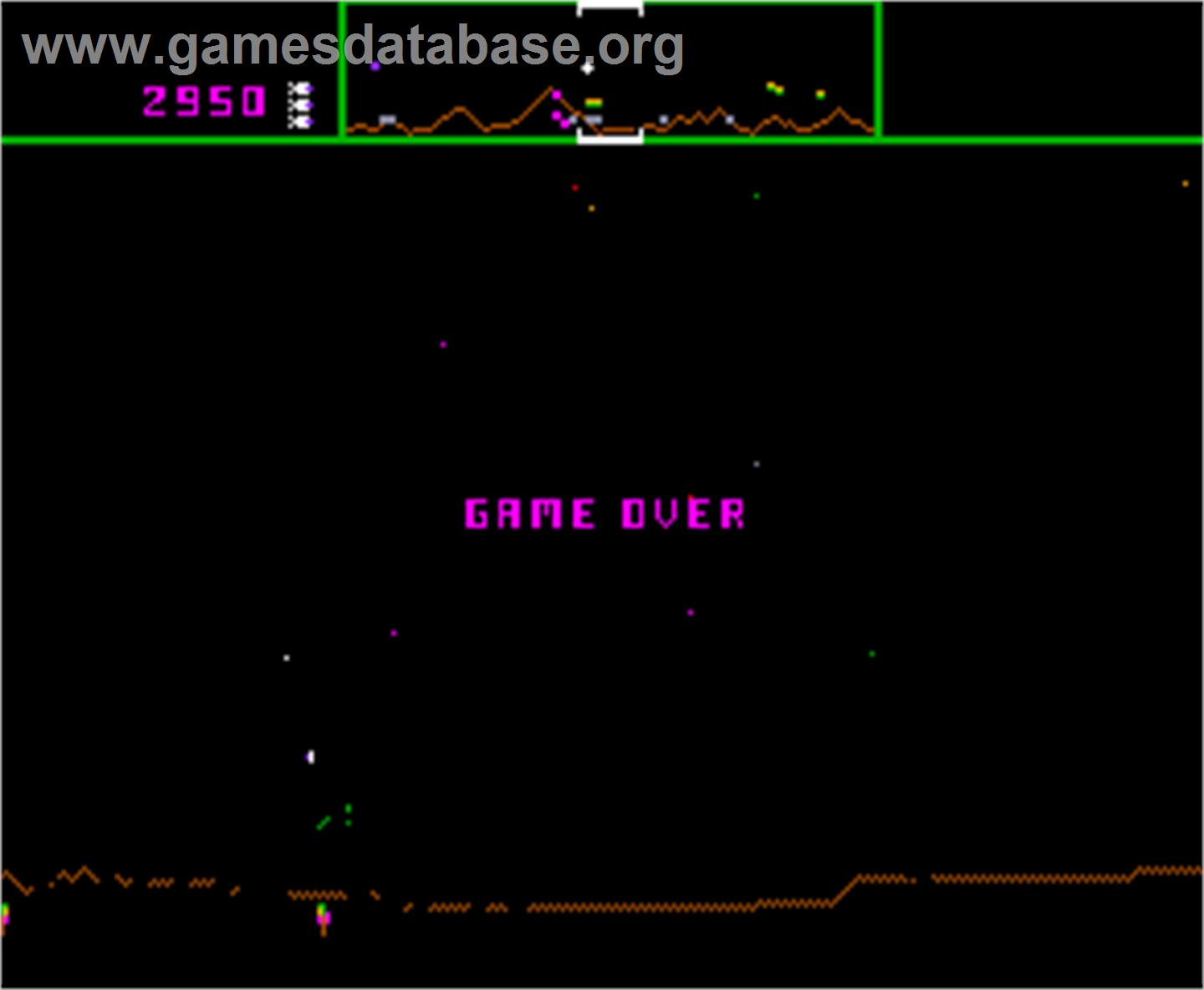 Defense Command - Arcade - Artwork - Game Over Screen