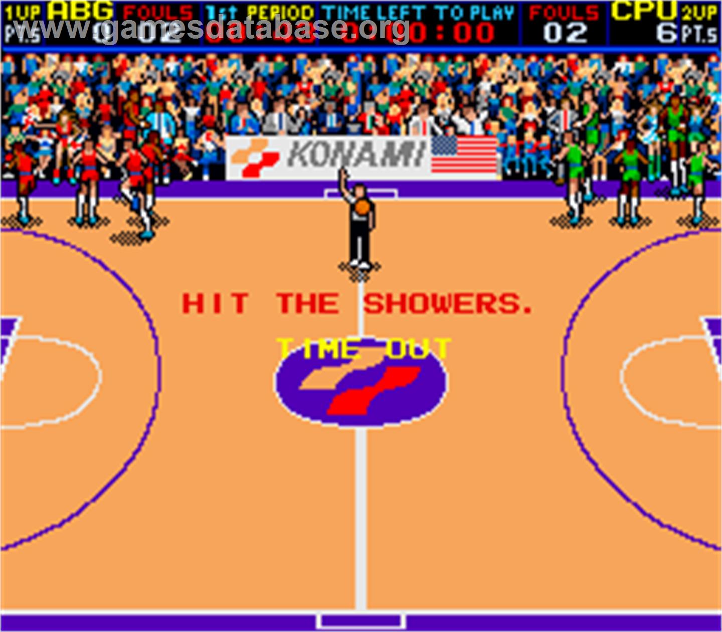 Double Dribble - Arcade - Artwork - Game Over Screen