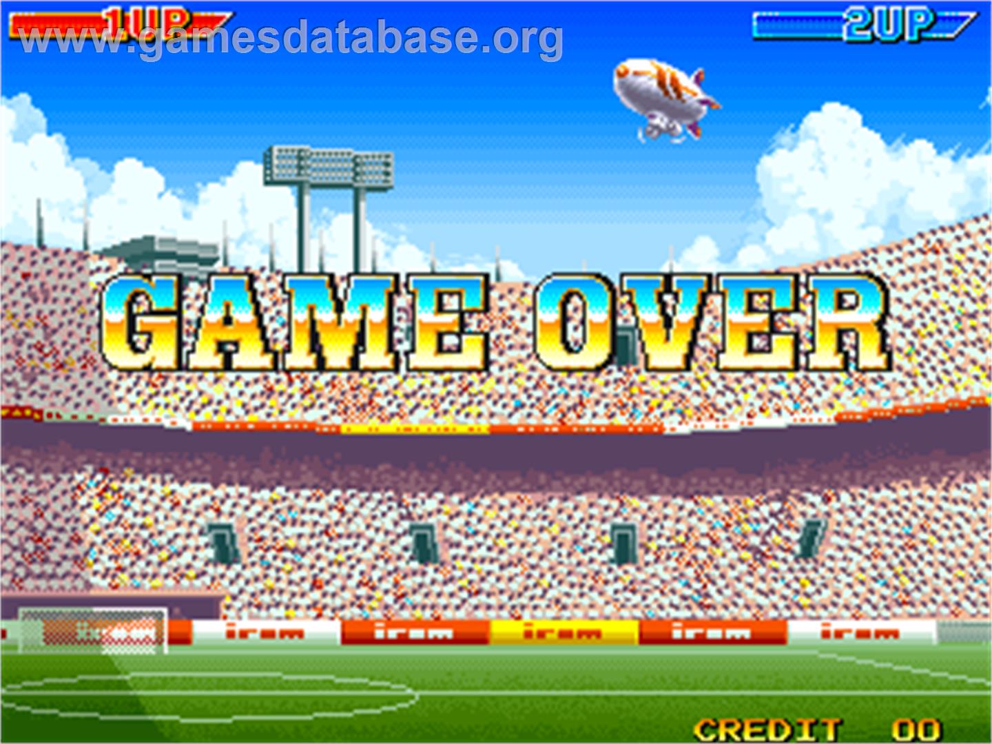 Dream Soccer '94 - Arcade - Artwork - Game Over Screen