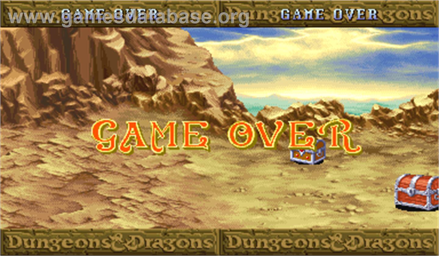 Dungeons & Dragons: Shadow over Mystara - Arcade - Artwork - Game Over Screen