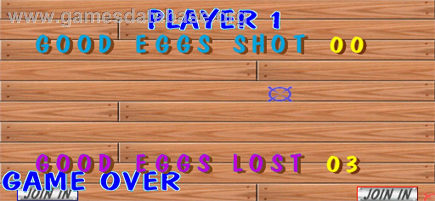 Egg Venture - Arcade - Artwork - Game Over Screen