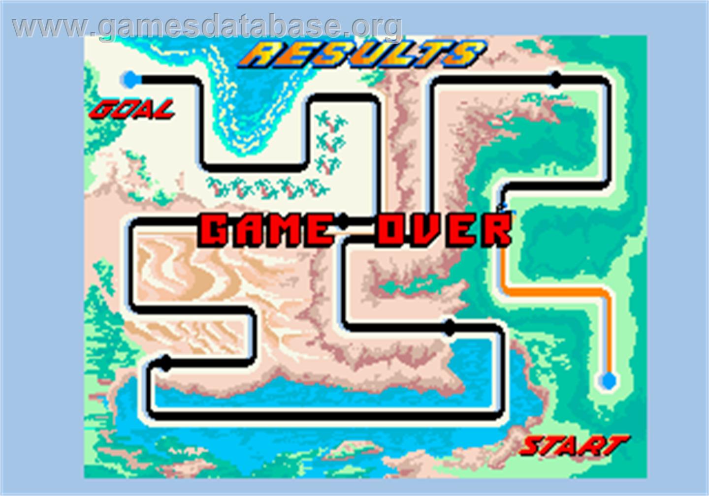 Enduro Racer - Arcade - Artwork - Game Over Screen