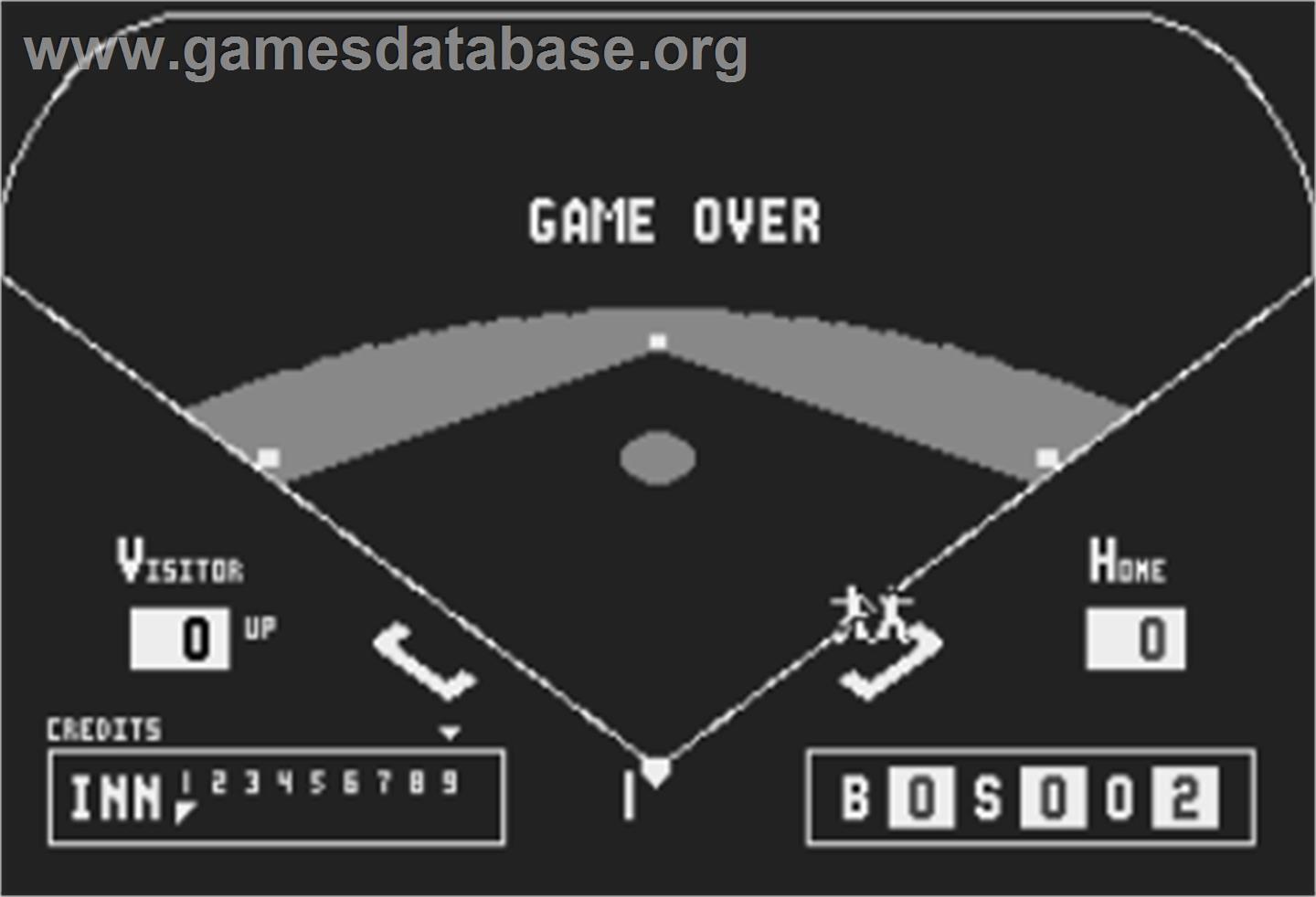 Extra Bases - Arcade - Artwork - Game Over Screen