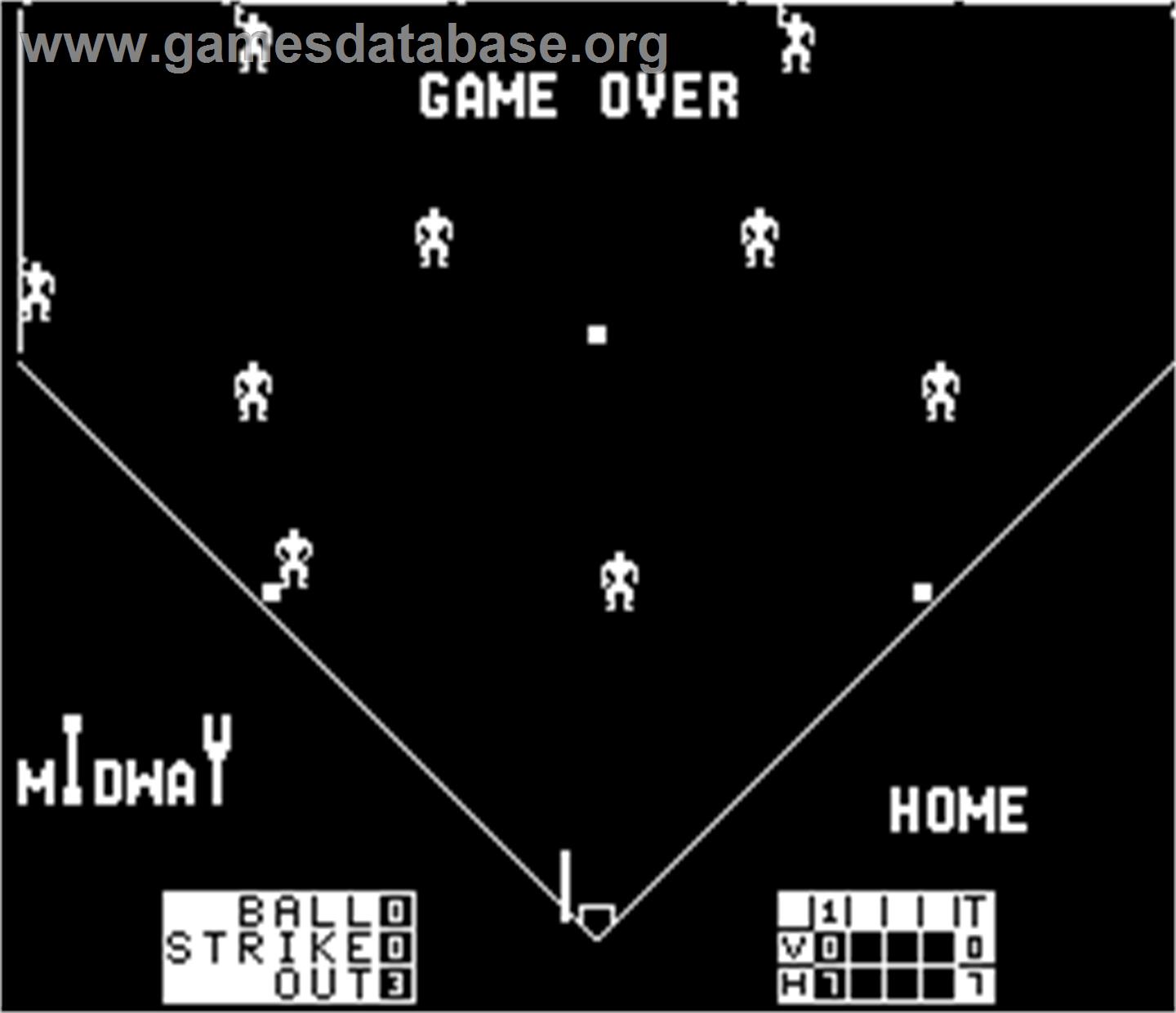 Extra Inning - Arcade - Artwork - Game Over Screen