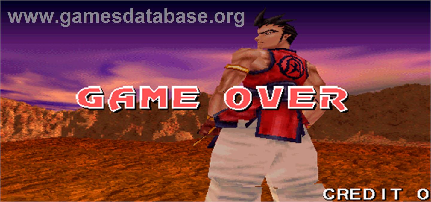 Fighters' Impact - Arcade - Artwork - Game Over Screen