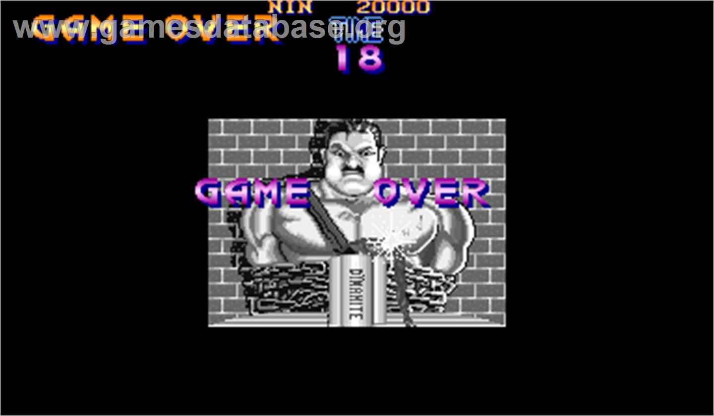 Final Crash - Arcade - Artwork - Game Over Screen