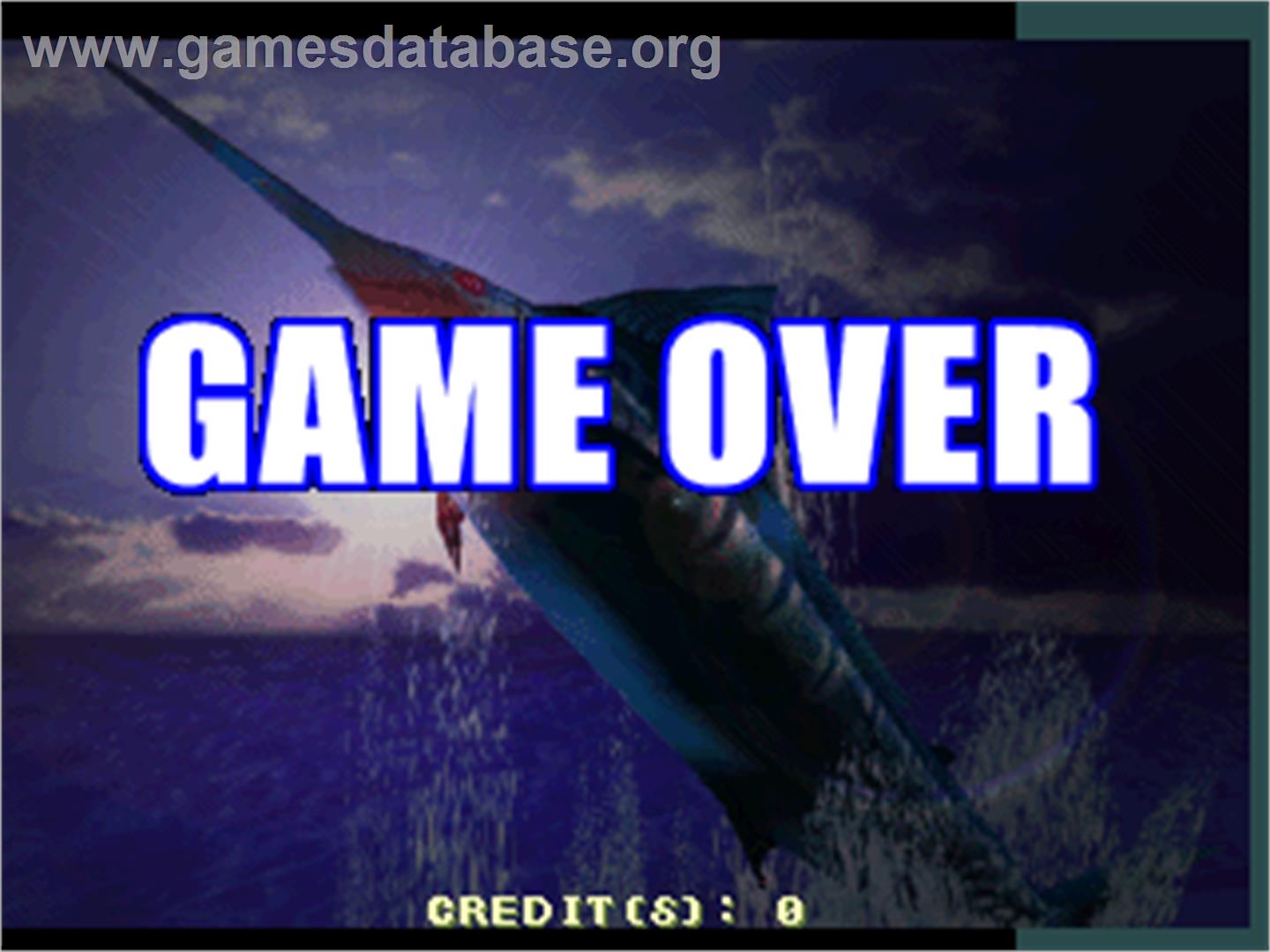 Fisherman's Bait - Marlin Challenge - Arcade - Artwork - Game Over Screen
