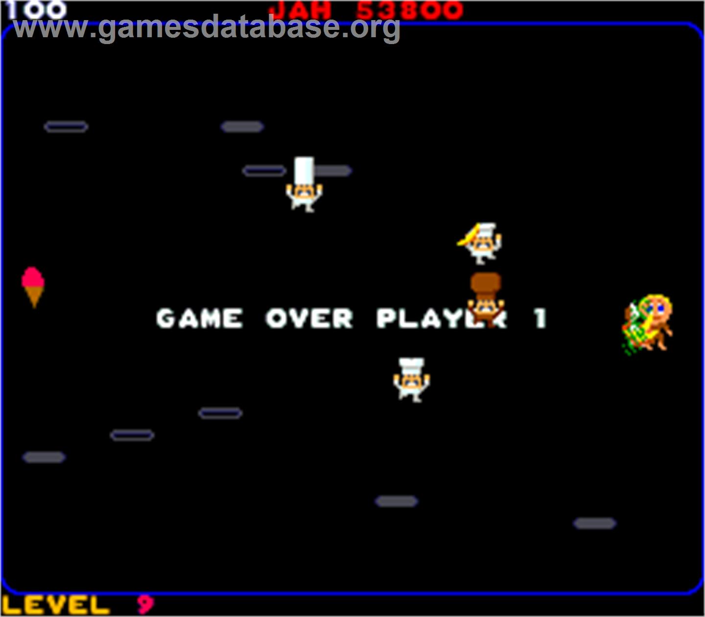 Food Fight - Arcade - Artwork - Game Over Screen