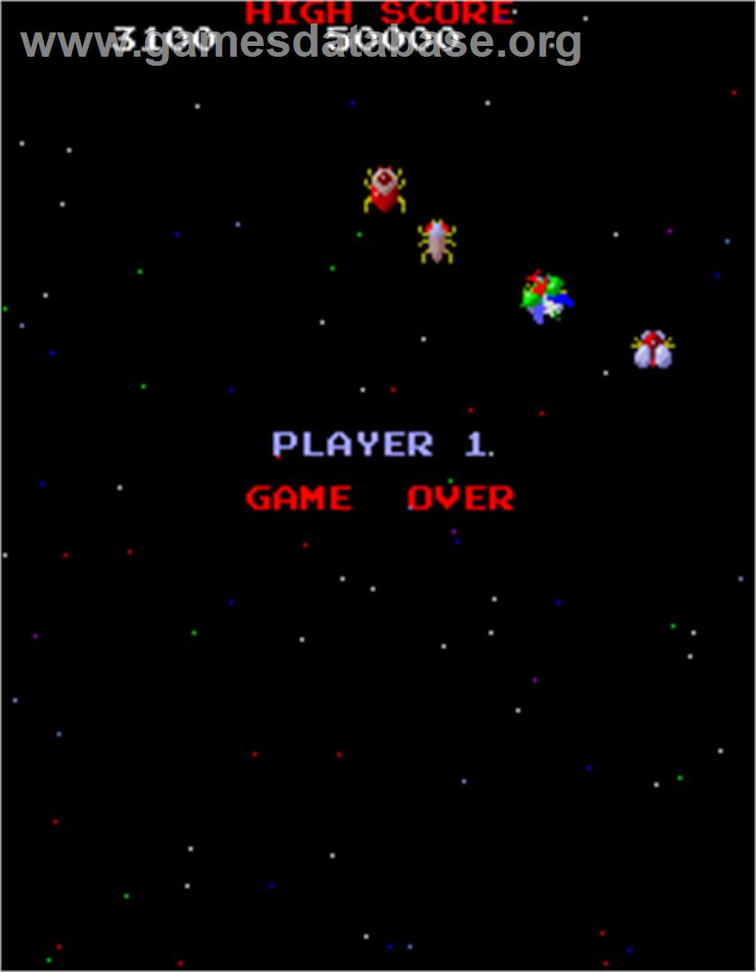 Galaga 3 - Arcade - Artwork - Game Over Screen